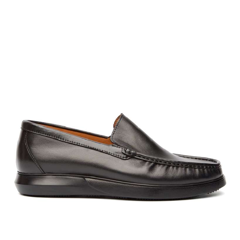 14801-2317 Мокасины муж.кожа-кожа черный